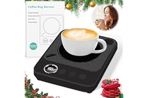 MABAHOO Coffee Mug Warmer for Desk, Electric Heated Mug Cup Warmer, Auto Shut Off, Office Desk Accessories Home Kitchen Appliances Gadgets, Birthday Gifts for Women Men(Black)