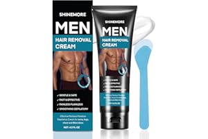Intimate Hair Removal Cream for Men: Effective Painless Flawless Soothing Depilatory Cream for arms legs chest and Pubic Area - Suitable for All Skin Types 4.2 OZ