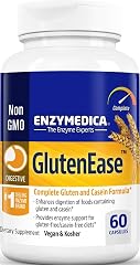 Enzymedica GlutenEase, Fast-Acting Formula for Gluten Digestion, 60 Caps | Helps Digest Gluten, Grains, and Carbohydrates