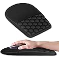 BOCHEERY Ergonomic Mouse Pad Wrist Support,Upgrade Mousepad with Massage Design,Non-Slip PU Base Desktop Mouse Pads for Pain Relief, Computer, Office & Home,12 x 8 in（E-Black）