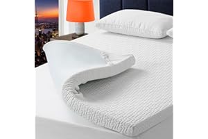 BEDLUXURY 3 Inch Gel Memory Foam Cooling Mattress Topper Queen Size, Mattress Pad Cover for Pressure Relief, Bed Topper with Removable Cover，Soft & Breathable
