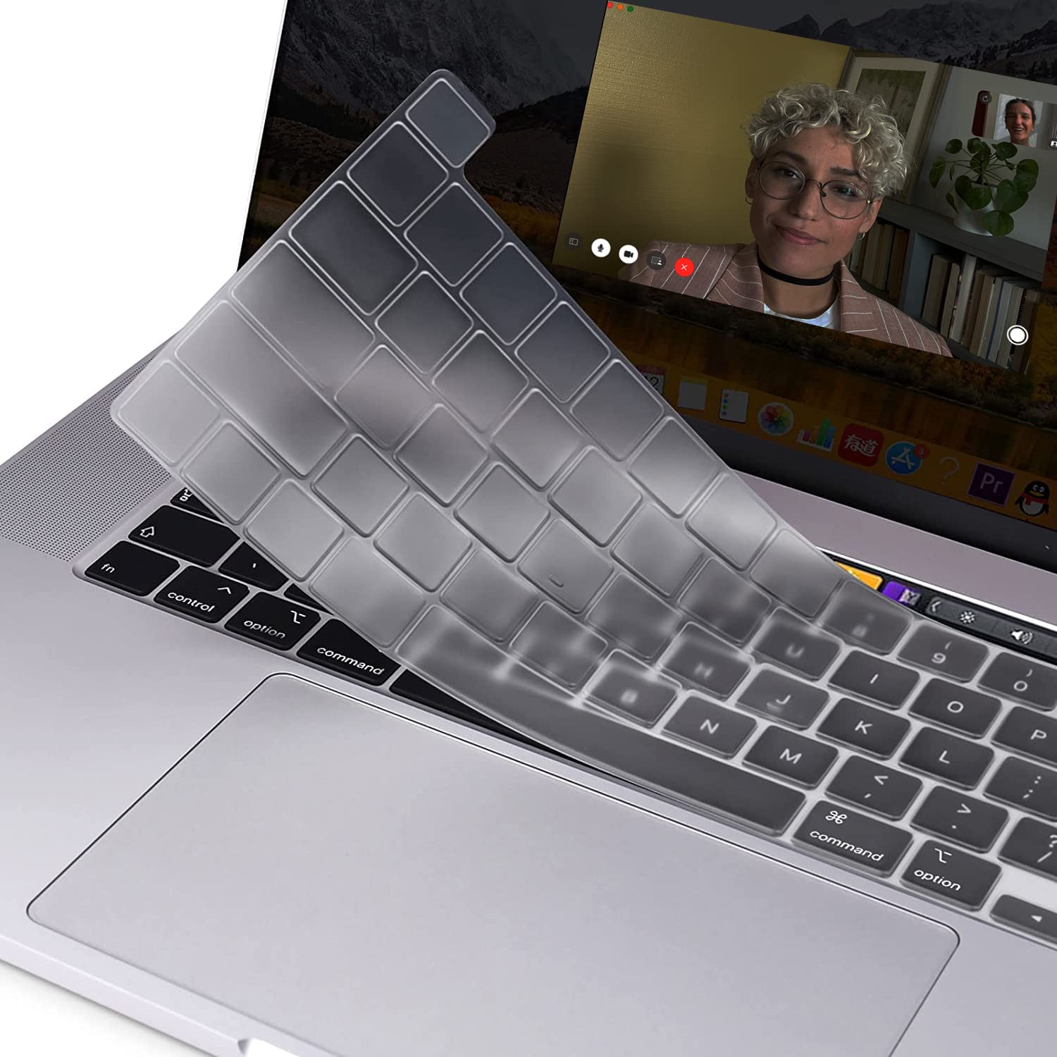 Clear Ultra Thin Keyboard Cover for MacBook Pro 13 Inch M2 M1, MacBook Pro 13 inch 2023 2022 2021 2020 A2338 A2289 A2251,Keyboard Cover Compatible for MacBook Pro 16 Inch Touch Bar 2020 2019