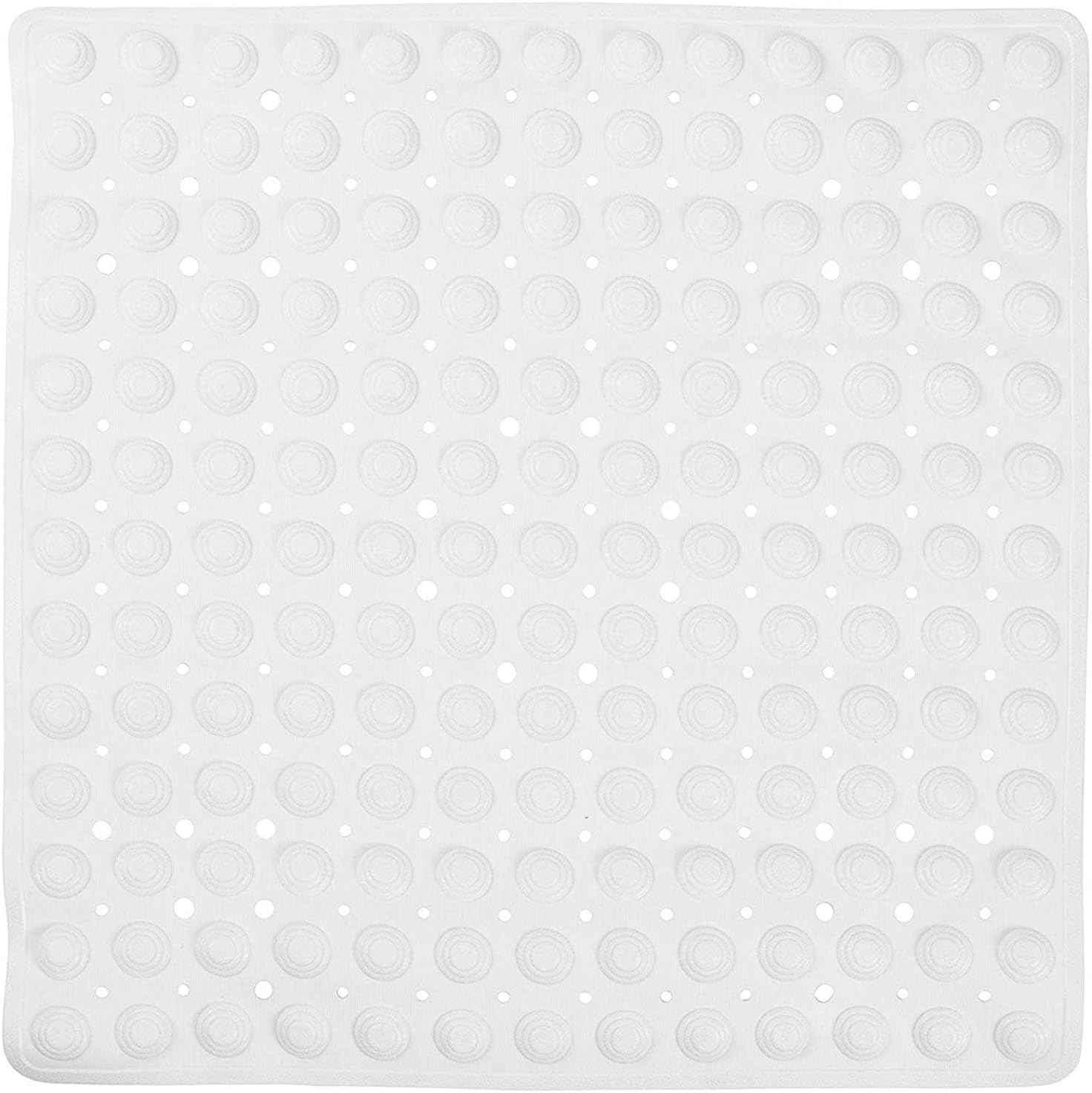 DMI Cushioned Non-Slip Bath Mat for Shower and Tub, Square 21 x 21 inches, White: Health & Personal Care