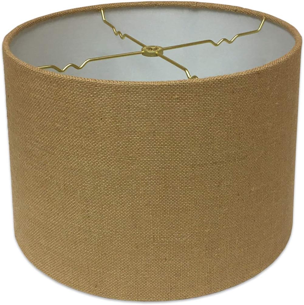 Royal Designs Shallow Drum Hardback Lamp Shade, Burlap, 15 x 16 x 10 (HB-610-16BL)