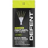 DEFENT at-Home Fentanyl Test Strip Kit &ndash; 5-Pack for Fast, Accurate Testing &ndash; Results in 3 Minutes &ndash; Includes Micro Scoop - Measuring Cup - Portable and Easy-to-Use Drug Test Safety Solution