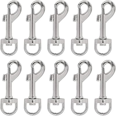 DXiongW 10x Swivel Eye Bolt Snap Hook 2 Inch Zinc Alloy Dog Lead Clasp