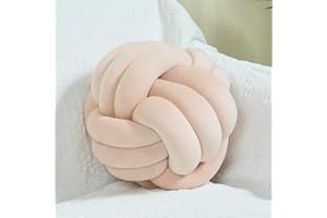 ZAKUN Knot Pillow Ball, Soft Round Throw Pillow Cushion Home Decorative Ball Pillows, Handmade Plush Throw Knotted Pillow for Home Décor Knot Ball Pillow