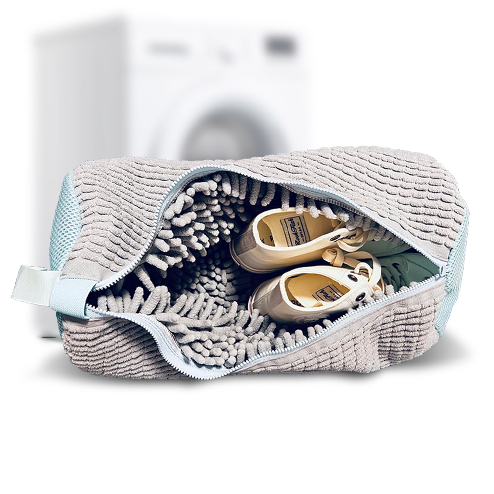 靴 洗濯ネット 靴用洗濯ネット シューズ用 多機能 靴を丸洗い 耐久性 洗濯袋 靴の損傷を防ぐ 型崩れ防止 円筒型 直径19×縦39cm (2) (靴洗い用1個)商品画像