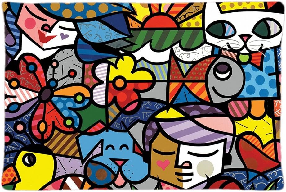 Clowzin Artes De Romero Britto Soft Custom Premium scripture Rectangle Pillowcase Pillow Case Covers 20X30 (One Side)
