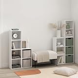 Furinno PASIR 4-Tier Book Shelf White 12x41.7x9.3 In Contemporary Design view 2