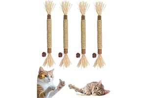 Puriq Natural Silvervine Dental Sticks,Silvervine Sticks for Cats,Interactive Cat Chew Stick for Teeth Cleaning,Scratch & Bit