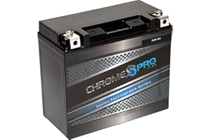 Chrome S Pro YTX20H-BS Maintenance-Free 12V 19Ah Battery Replacement for ATV, Motorcycle, Jet Skis, Scooter, UTV, and More - Nut and Bolt (T3) Terminal