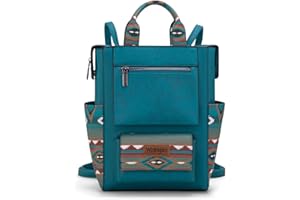 Montana West Wrangler Aztec Backpack Purse for Women Fashion Ladies Back Zip Anti Theft Convertible Backpack with Adjustable Strap