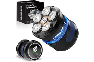 UYTHUMIDID Head Shavers for Bald Men, Newly Designed Magnetic Head and Face Shaver for Men, Cordless Electric Razor, Hypoallergenic Wet/Dry Shaving, USB C Rechargeable, IPX7 Waterproof (BlackBlue)