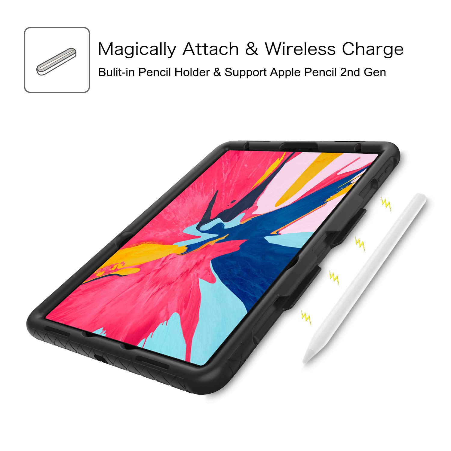 For iPad Pro 11 inch 2018 Case Silicone Cover Shock Proof Secure Pencil Holder eBay