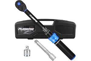 PUIBERS 3/8" Drive Inch Pound Torque Wrench 20-240 in.lb, ±3% Accuracy, Dual-Direction 72-Tooth Small Torque Wrench Set with Extension Bar 3/8" Adapter for Bike Motorcycle Car Maintenance
