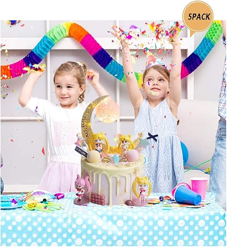 Birthday Cake Topper Party Supplies Sailor Moon Figure Moon Lights