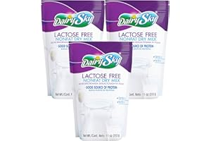 BSL BSWEETBNATURAL DairySky Lactose Free Milk Powder 11oz Tri Pack - Powdered Milk Non GMO Fat Free for Baking & Coffee, Kosher with Protein & Calcium | Great Substitute for Liquid Milk | RBST Hormone-Free