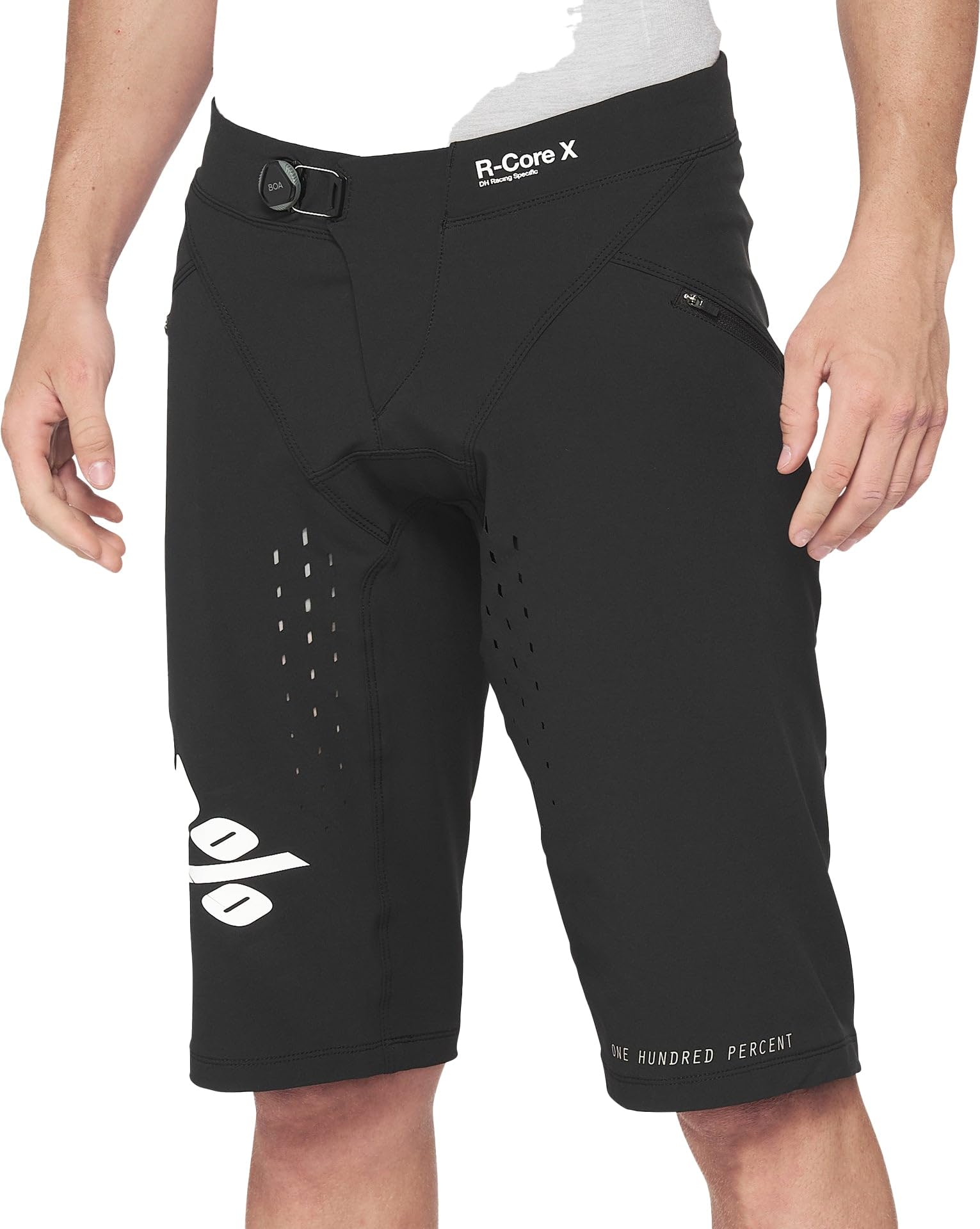 Unknown Unisex 100% R-core-x Shorts, Black, 34 UK