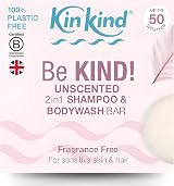 KinKind Fragrance Free Natural Shampoo Bar 50g UK Made Be KIND