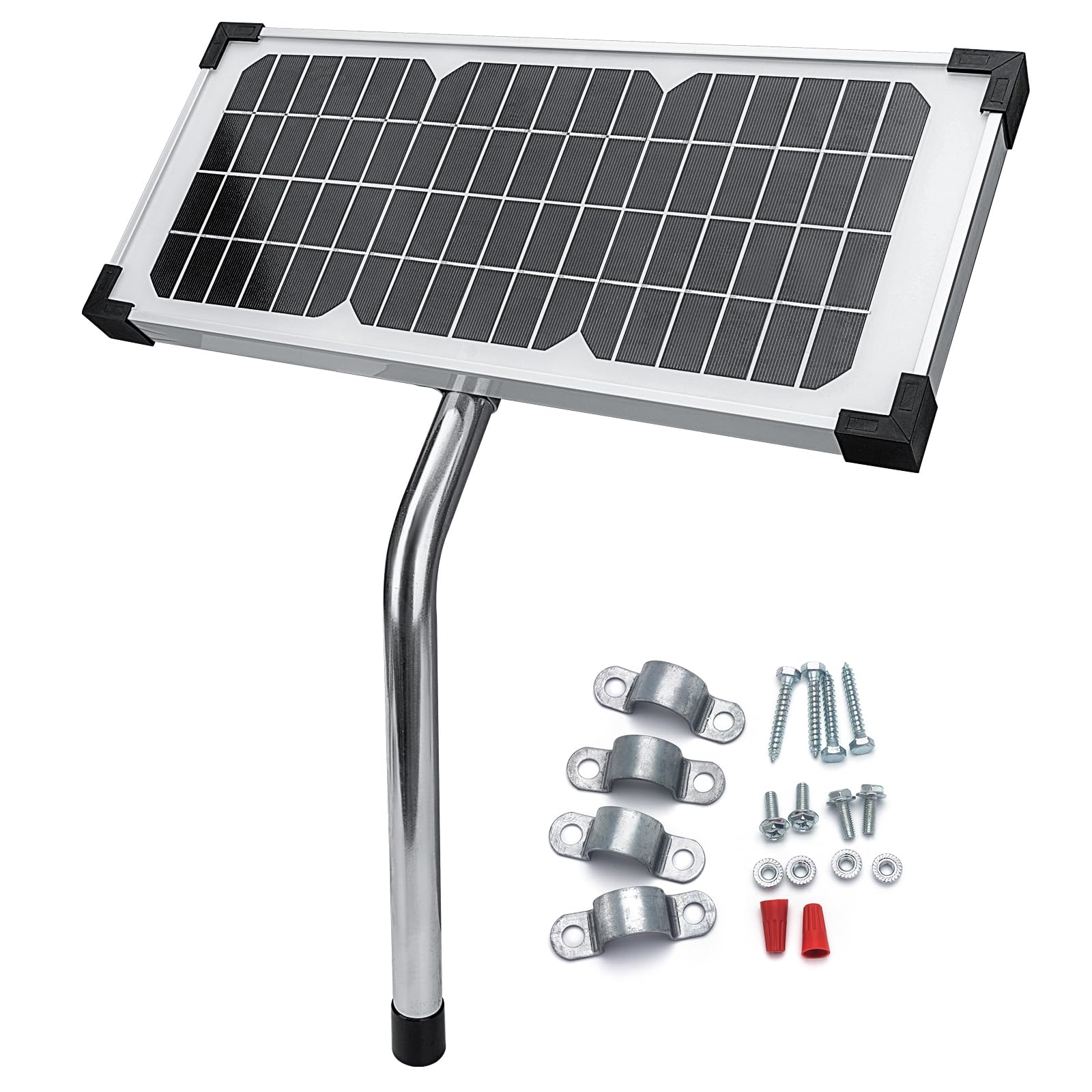 Photo 1 of 10W Solar Panel Kit -Replace FM123 Compatible for Mighty Mule GTO PRO Gate Opener Parts FM200 FM350 FM500 FM502 FM700 MM571W MM371W 571W MM271 371 MM371W MM360 MM262 560 MM560 MM562 FM350 MM260 MM560