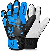 Jalunth Soccer Goalie Gloves Kids Youth Goalkeeper Field Player Gloves Boys Girls Training Grip Goal Keeper Glove Age 4-14 Years Old with Upgraded Anti-Skid Latex Palm