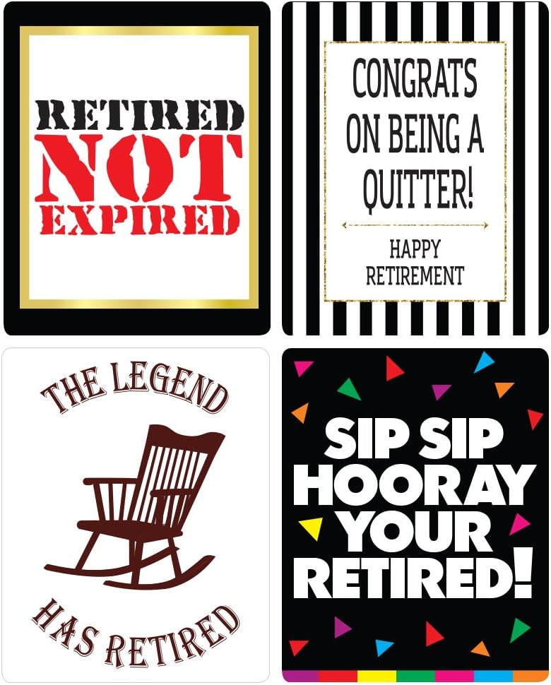 Retirement Party Wine Bottle Labels, Funny Retirement Gifts for Men and Women, Retirement Party Supplies - Image 3