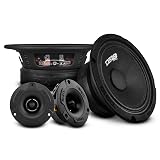 DS18 PRO-GM6.4PK Mid and High Complete Package - Includes 2X Midrange Loudspeaker 6" and 2X Aluminum Super Bullet Tweeter 1" Built in Crossover - Door Speakers for Car or Truck Stereo Sound System