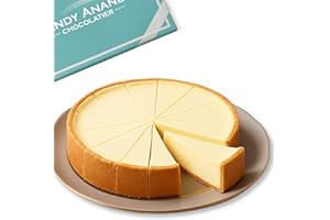 ANDY ANAND CHOCOLATIER Andy Anand Luxurious New York Cheesecake 9" | Handcrafted With Real California Cream Cheese, Fresh Eggs & Vanilla No Preservatives | Silky, Rich Unique Flavor, Pre-Sliced - Gourmet Gift (2 lb)