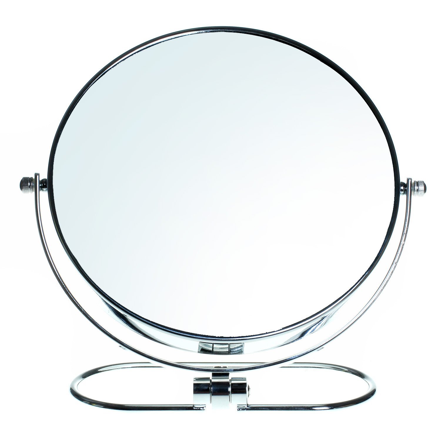 HIMRY Folding Double Sided Make Up Mirror 10x Magnification 8 Inch 360 ° Rotating Cosmetic Mirror Dressing Table Mirror (2 Mirrors: Normal and 10 x Magnification – Chrome KXD3125 – 10x