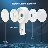 LEVERLOC Toothbrush Holder 2 Pack, Wall Mounted, 3 KG Max Hold, White view 5