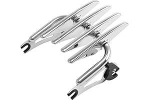 XFMT Motorcycle Chrome Detachable Stealth Two-Up Luggage Rack for Harley Touring Road King Street Glide Road Glide Electra Glide 2009-Later