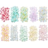 Sparkeads 400 Pcs Rondelle Glass Beads Gradient Crystal Beads 8 mm Disc Loose Spacer Beads Bulk for Jewelry Bracelet Women DIY Earring Necklace Craft Accessory