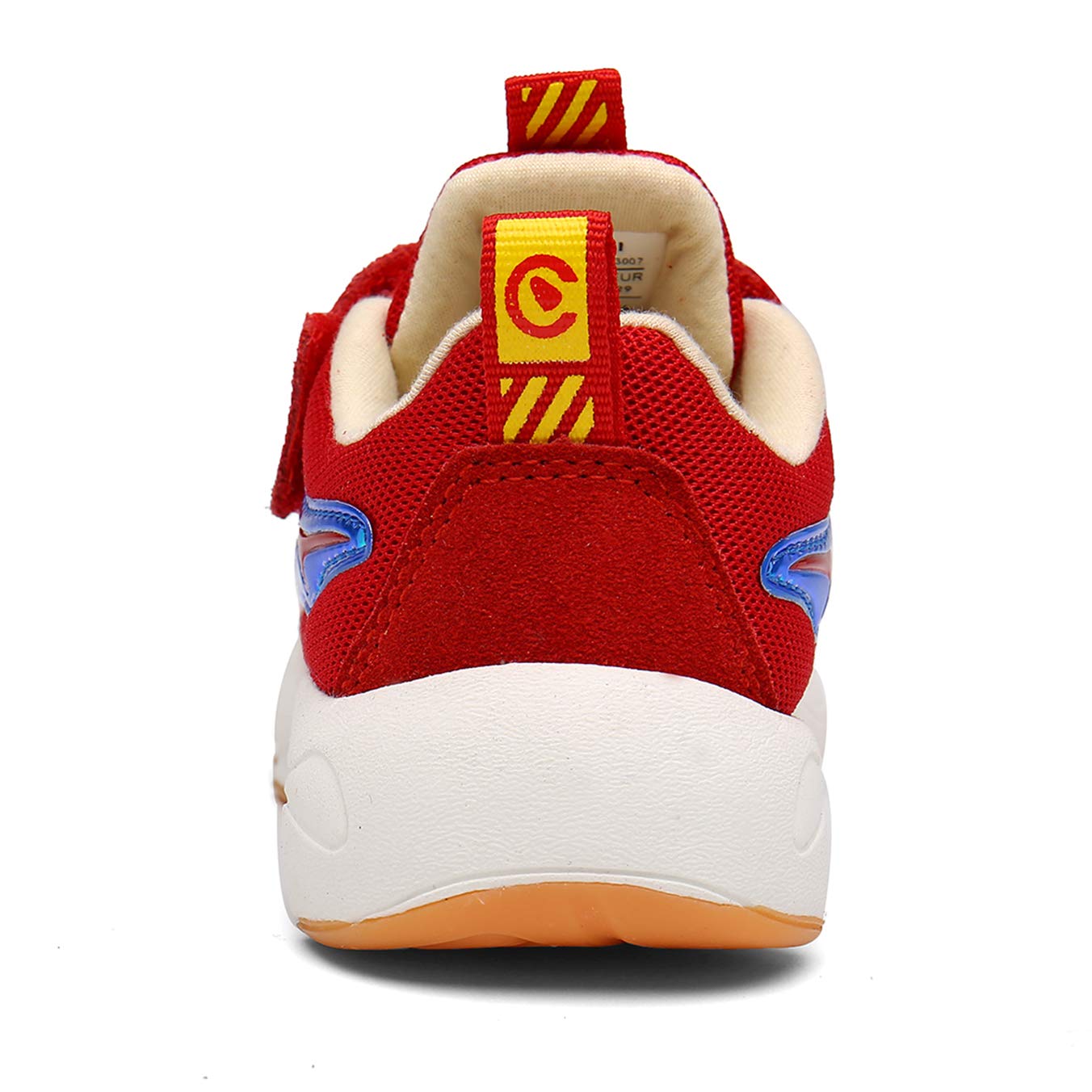 KELYR Kids Running Shoes Tennis Sneakers for Boys Athletic Outdoor Rubber-Sole Slip Resistant Size Red