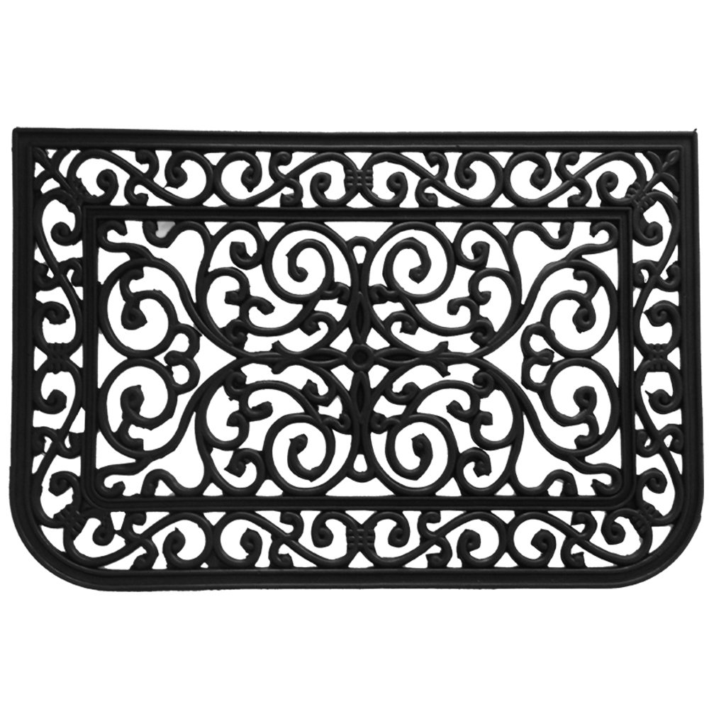 RubberCal "Liverpool" Outdoor Cast Iron Door Mat, 18 by 30Inch