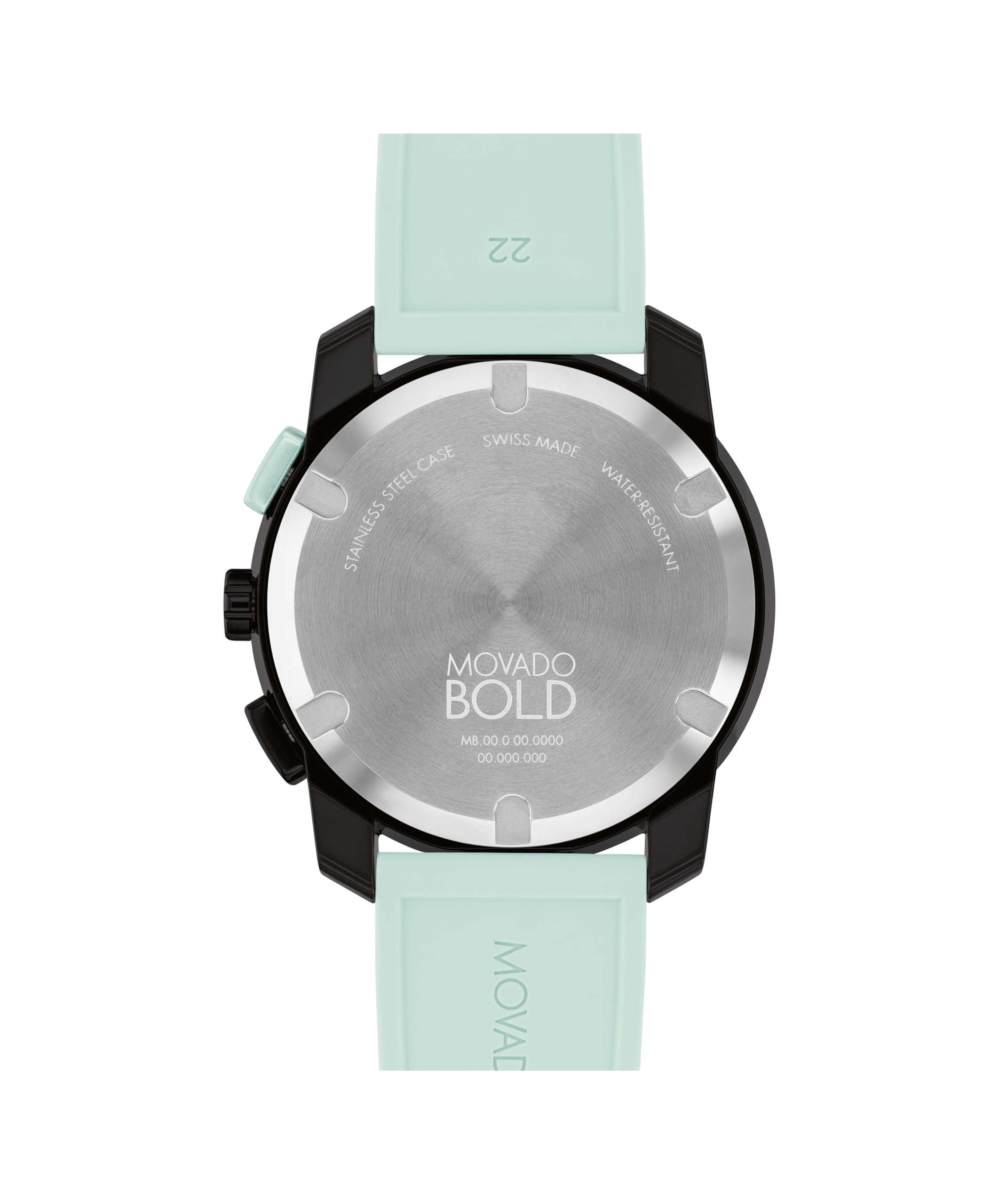 Movado Bold TR90 Men's Luxury Chronograph Watch - Swiss Quartz Movement, Silicone Strap, Water Resistance 30 Meters (3ATM) - Sporty Timepiece - Gift for Him - 43.5mm