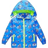 HZXVic Toddler Boys Raincoat Waterproof,Lightweight Kids Rain Poncho Jacket Windbreaker Outwear Coat