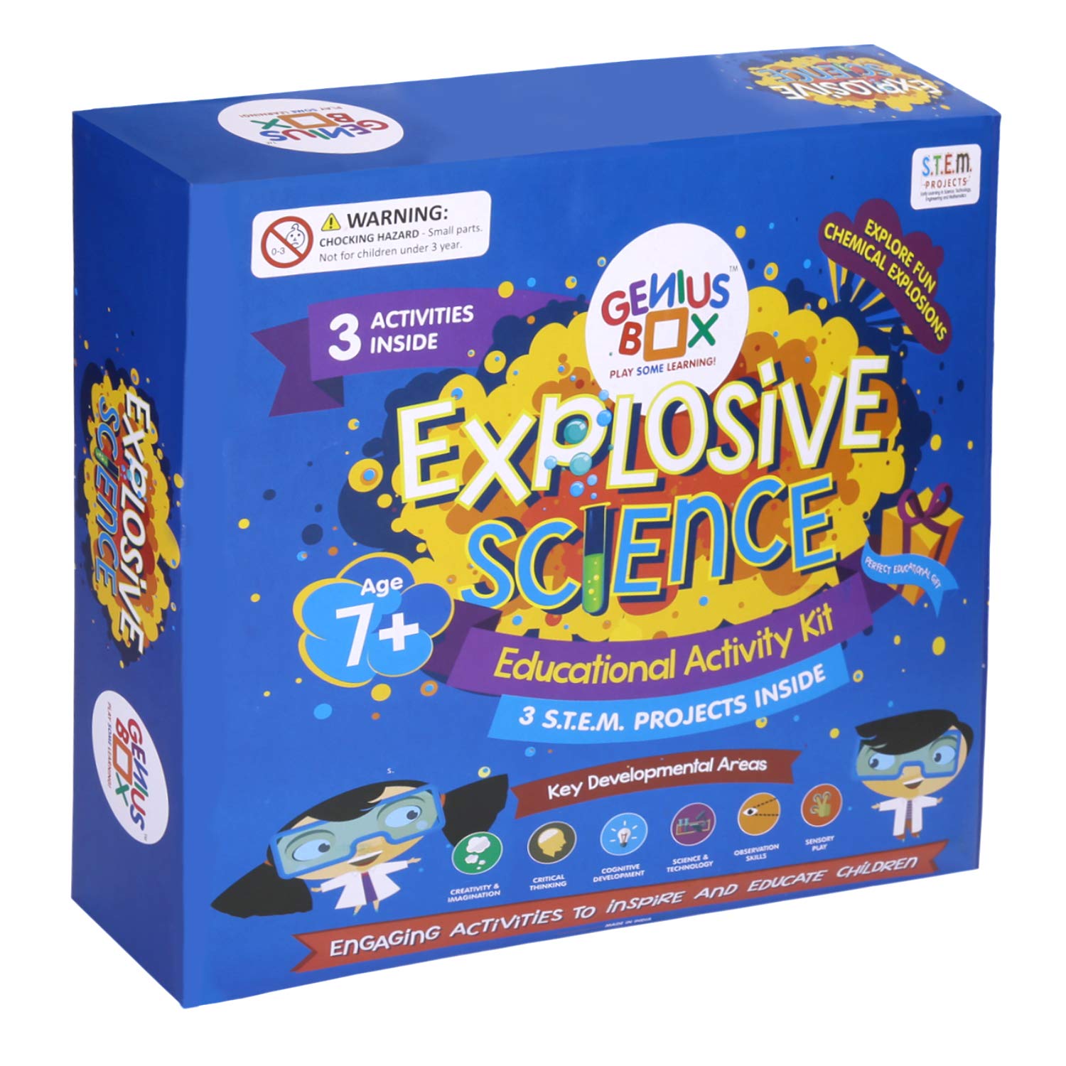Genius Box Explosive Science 3 Activity Kit for 7+ Year...