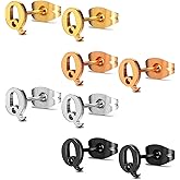 JewelrieShop Initial Letter Stud Earrings Hypoallergenic Alphabet A-Z Women Earrings for Sensitive Ears