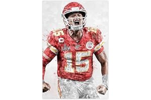 Sarqi Sports Poster Patrick Mahomes Canvas Poster Unframe:12x18inch(30x45cm)