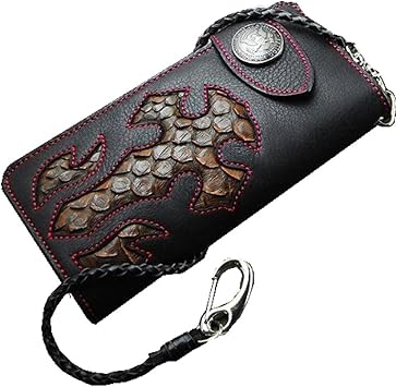 Amazon Reddesire かっこいいライダーズ長財布 パイソン カウハイド Rd 03 シューズ バッグ