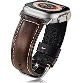 Gitalian Leather Band Compatible with Apple Watch Ultra3/2/1 Band 49mm 46mm 45mm 44mm 42mm for Men, Genuine Leather Replacement Strap for iWatch Series 10 9 8 7 6 5 SE