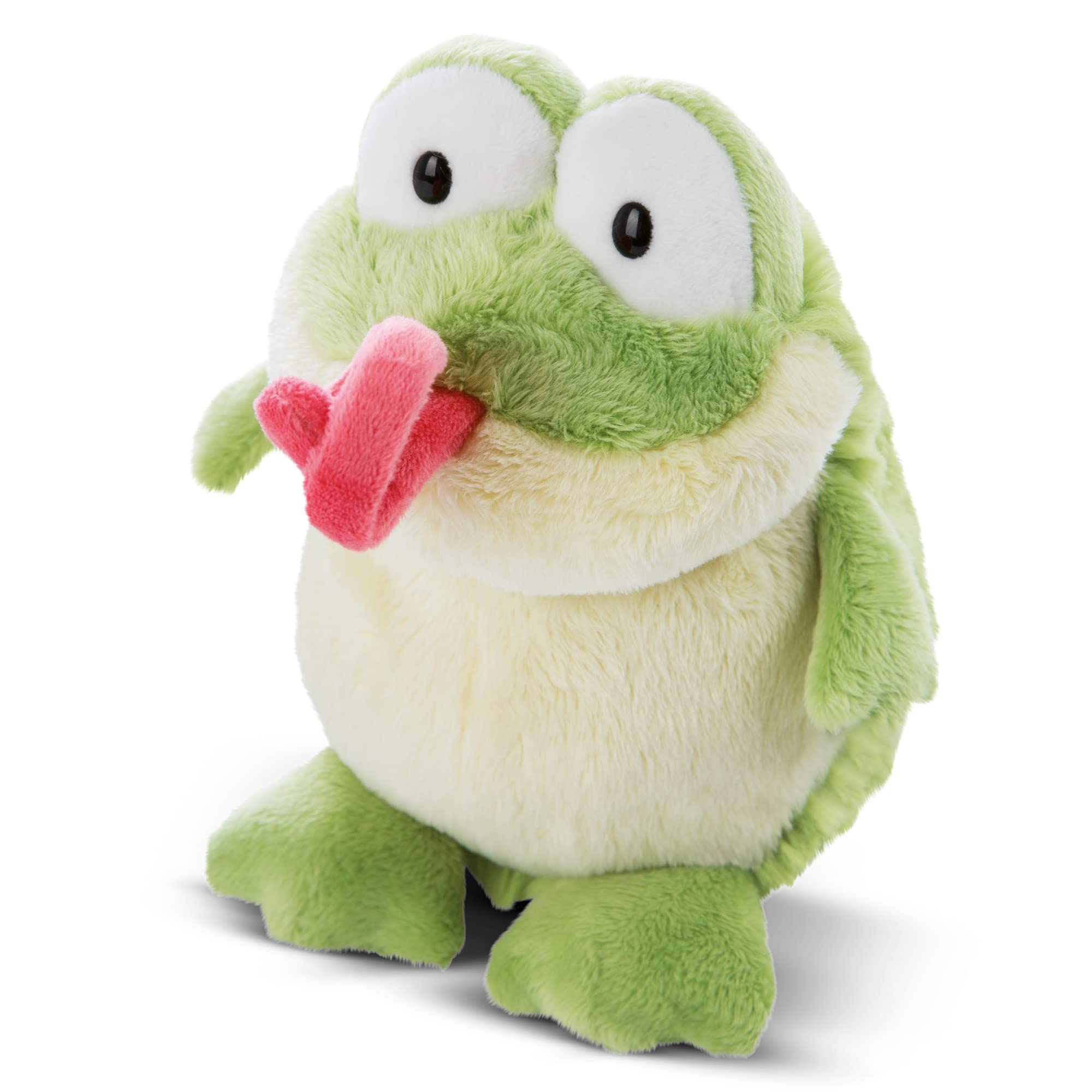 NICI Soft Toy Frog 17 cm – Sustainable cuddly toys for girls, boys & babies – Fluffy stuffed animal for playing, collecting & cuddling – Cosy plush animals, green