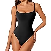 Avidlove Tank Top Bodysuit for Women Square Neck Double Lined Body Suits One Piece Thong Basic Summer Cami Tops