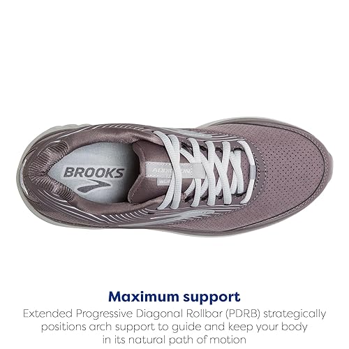Brooks Women's Addiction Walker Suede Walking Shoe Shark/Alloy