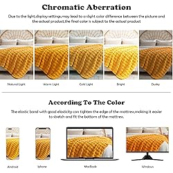 NEWCOSPLAY Throw Blanket for Couch Mustard Yellow