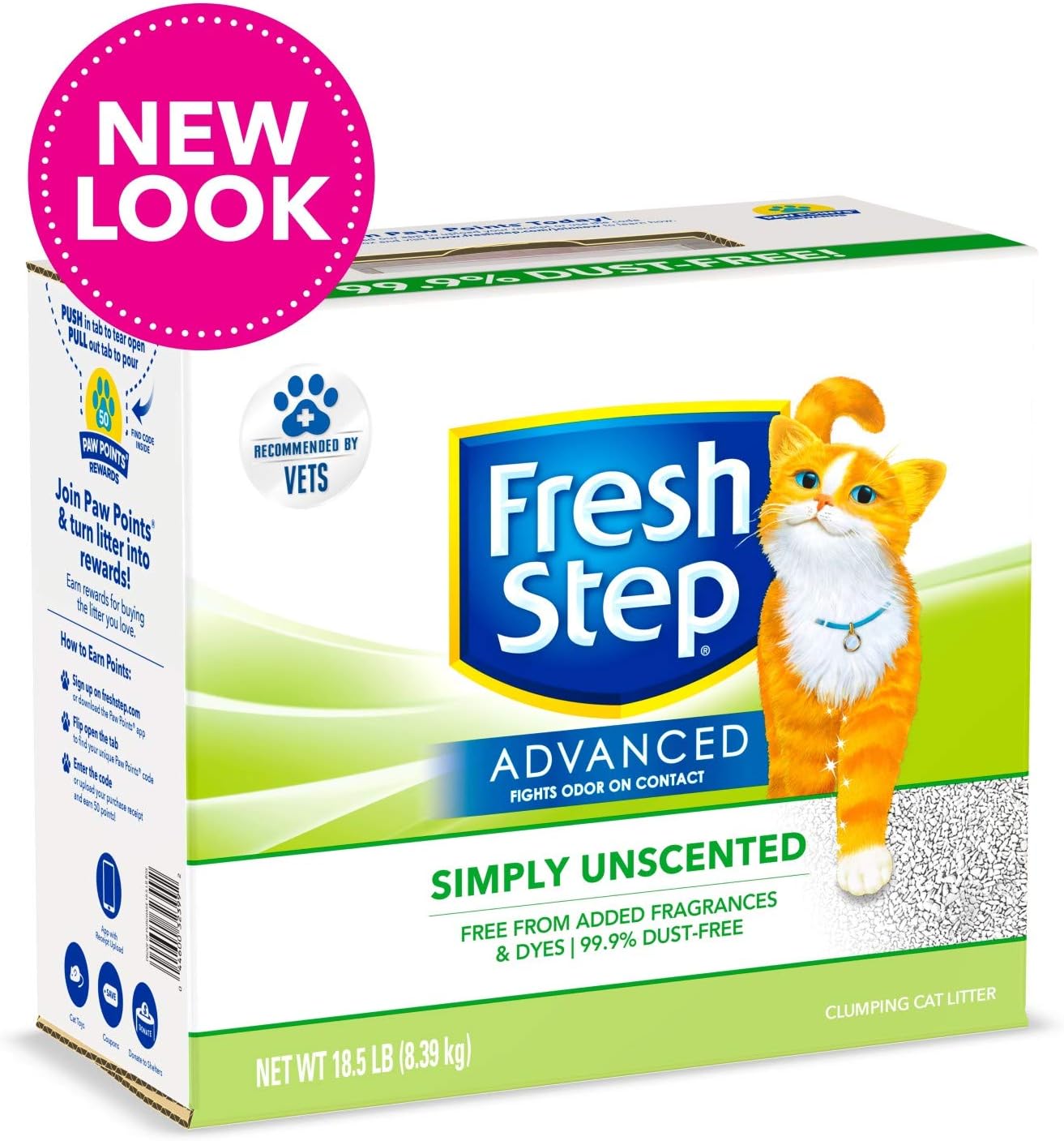 Fresh Step Advanced Clumping Cat Litter with Activated Charcoal & Natural Odor Control - Unscented, 37 Lb (2x18.5lb Pack), Gray (32403) : Pet Supplies