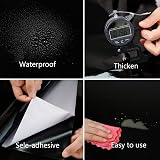 Decoroom Black Vinyl Wrap 30x300cm Self Adhesive Peel and Stick Wallpaper view 2