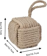 Marwood Nautical Rope Knot Door Stopper 2kg Jute Sailor Knot Square 12.7cm view 3