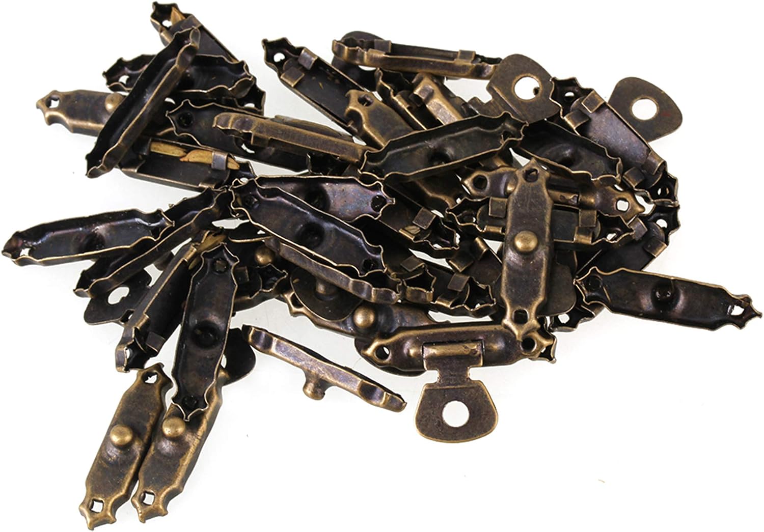 Yibuy 20pcs Mini Jewelry Chest Box Buckles Toggle Hasp Iron Latch Catch Clasp Bronzy